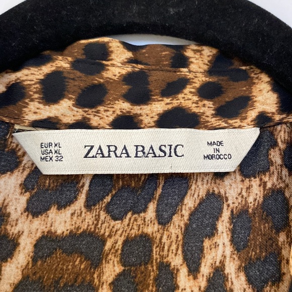 Zara Cheetah Print Tunic Length Shirt - Picture 4 of 9